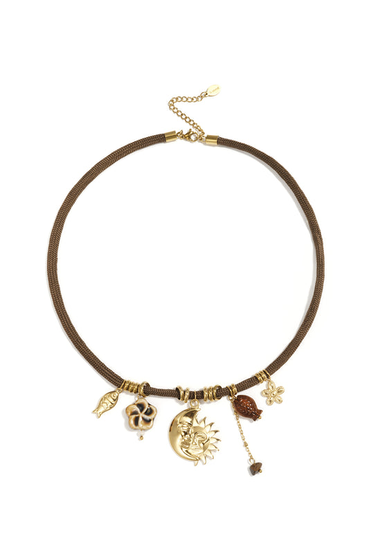Touwhanger kettingen zon Dagelijkse romantische serie Dames sieraden