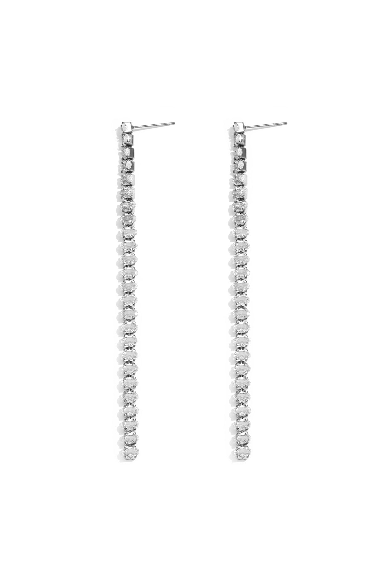 Oorbellen met hangertjes van roestvrij staal en ketting, elegant, geschikt voor feestjes en bijeenkomsten, luxe serie damessieraden
