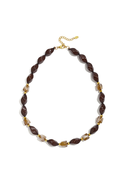 Acryl kralenkettingen met onregelmatige vorm, eenvoudige, alledaagse serie, dames sieraden