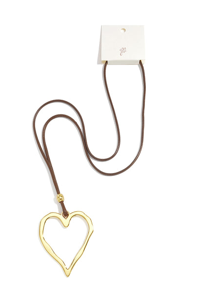 Lange roestvrijstalen halsketting met hartje, eenvoudige, alledaagse serie, dames sieraden