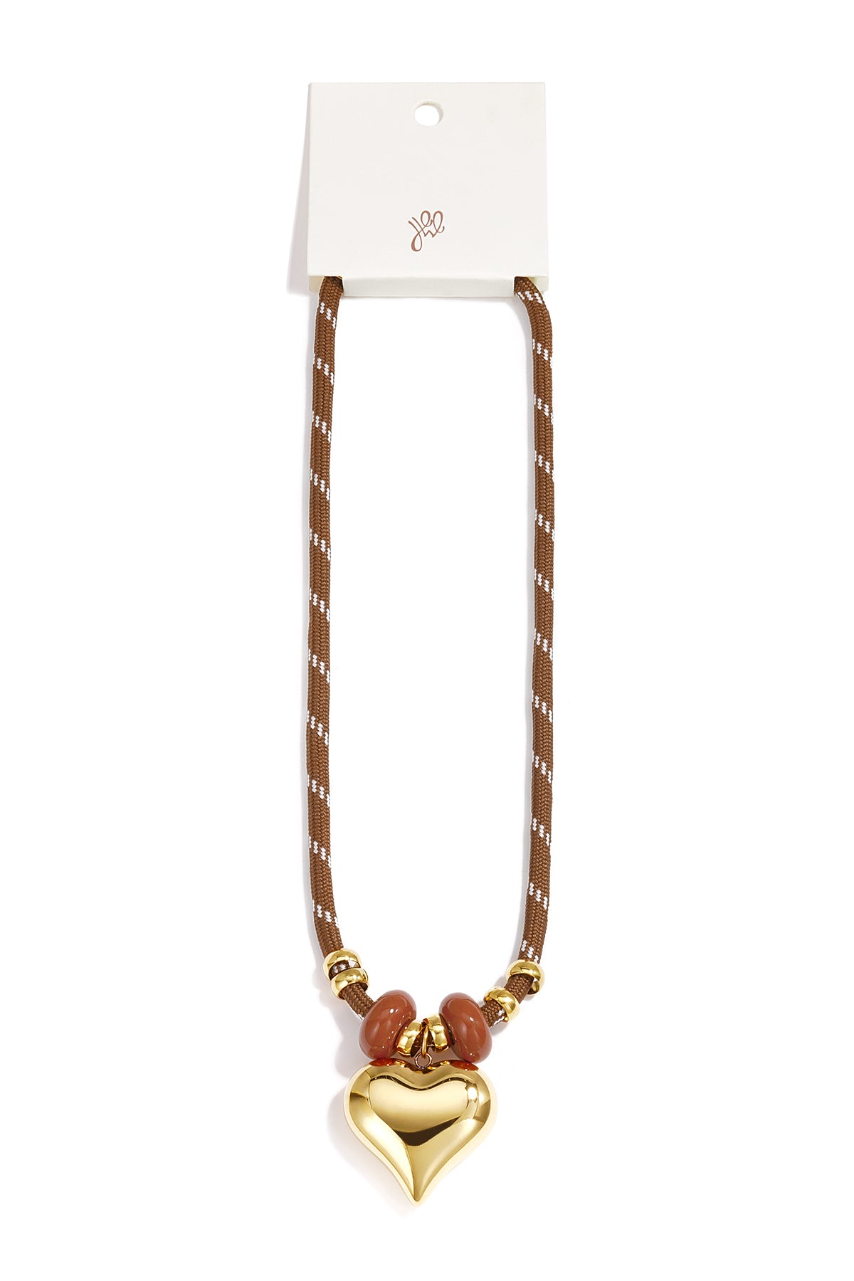 Gevlochten roestvrijstalen ketting met hartje, eenvoudige dagelijkse serie, dames sieraden