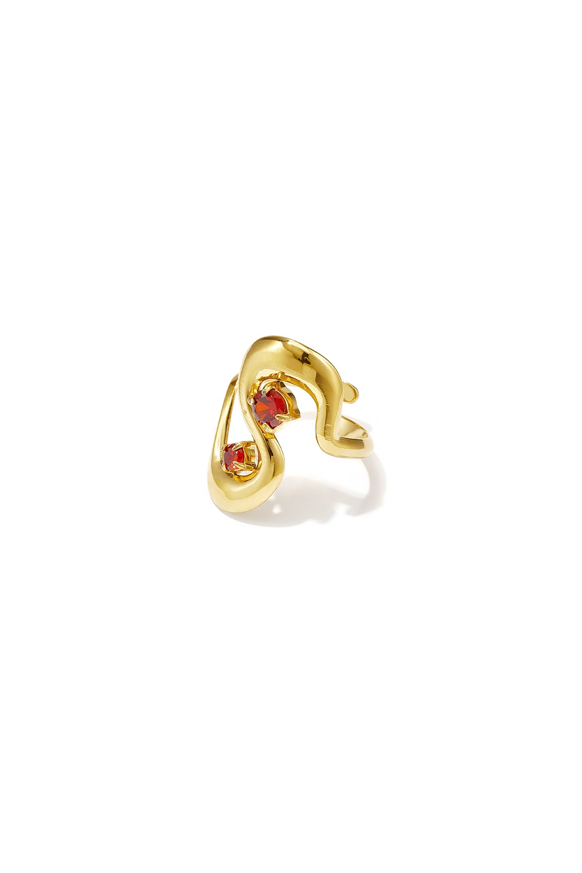 Opvallende ringen van roestvrij staal met een onregelmatige vorm, casual en eenvoudig, uit de casual collectie voor dagelijks gebruik. Damessieraden.
