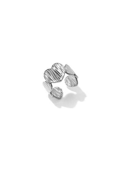 Minimalistische ringen van roestvrij staal met hartvorm, eenvoudige dagelijkse collectie, dames sieraden