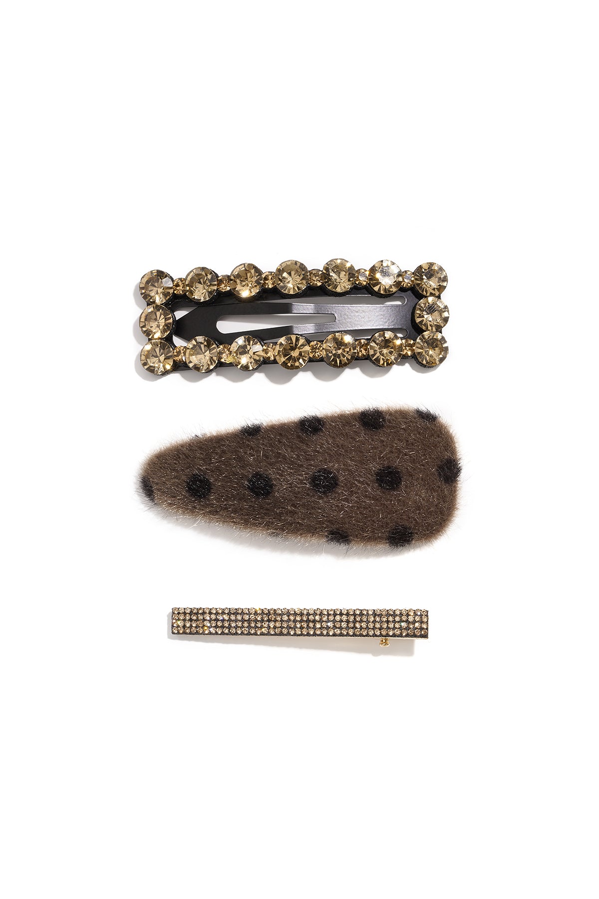 Haarclips met stippen, dagelijkse mohairaccessoires