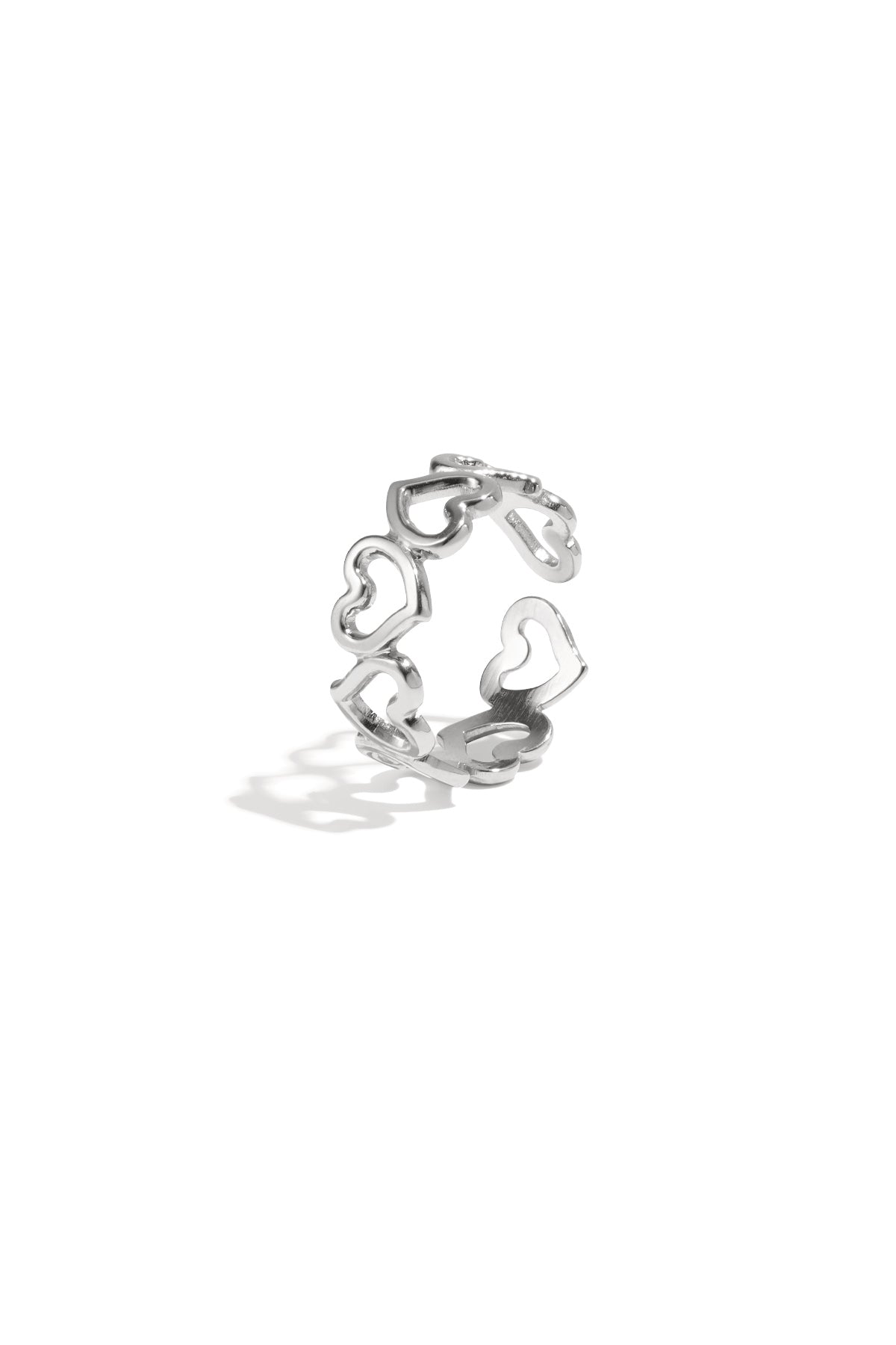 Roestvrijstalen minimalistische ringen Hart Casual Dagelijks Eenvoudig Serie Dames sieraden