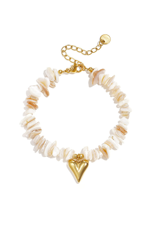 Armbanden met stenen kralen, hartvormig, vakantiethema, dagelijkse romantische serie, damessieraden