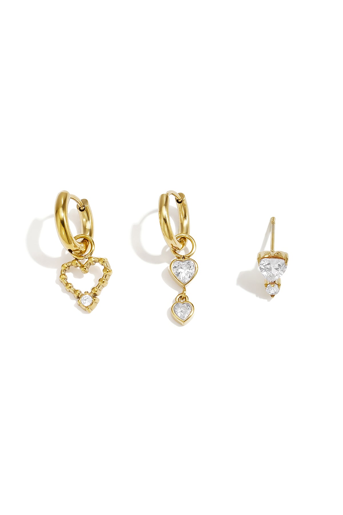 Roestvrijstalen oorbellen setjes Hart Simple Daily Simple serie Dames sieraden