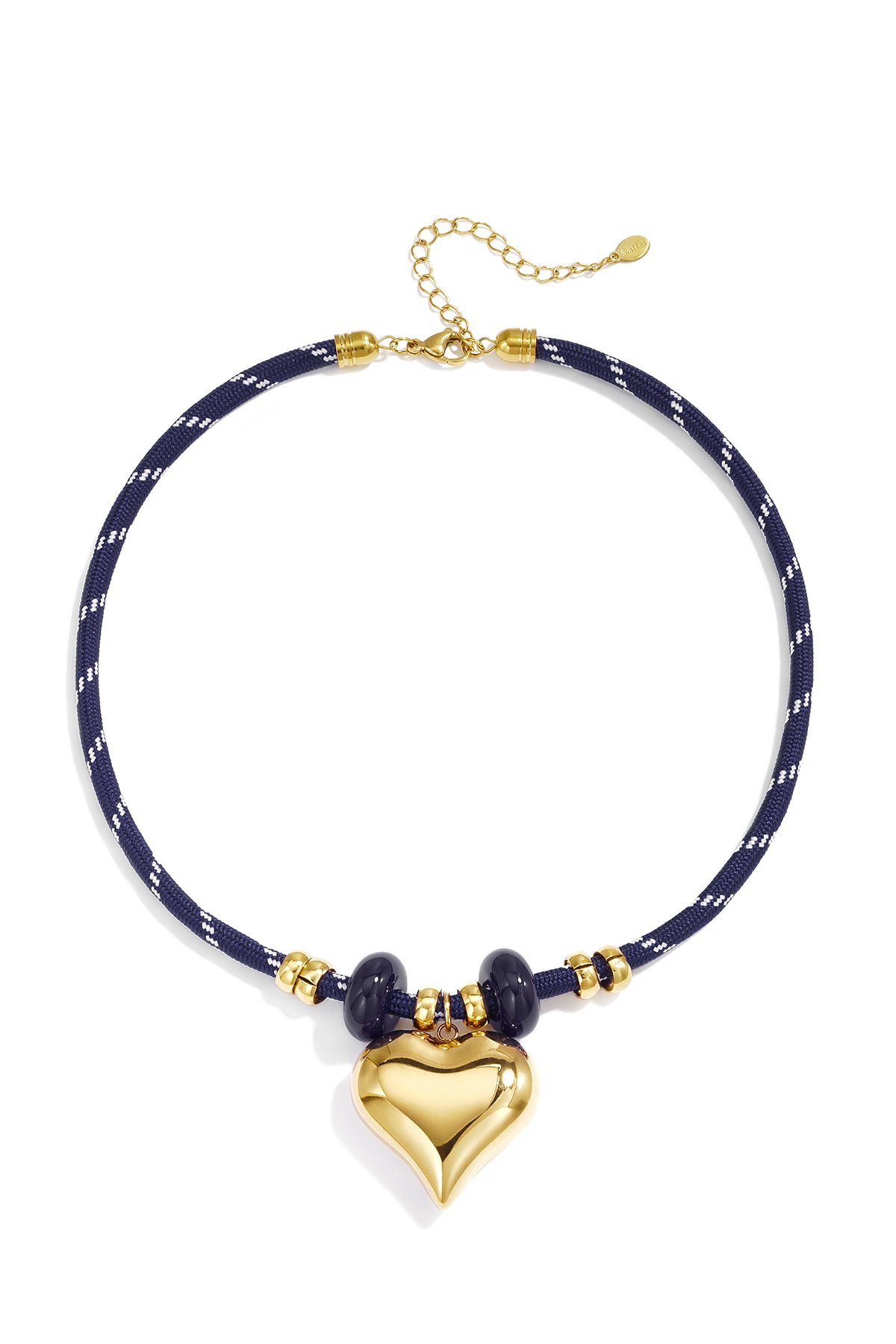Gevlochten roestvrijstalen ketting met hartje, eenvoudige dagelijkse serie, dames sieraden