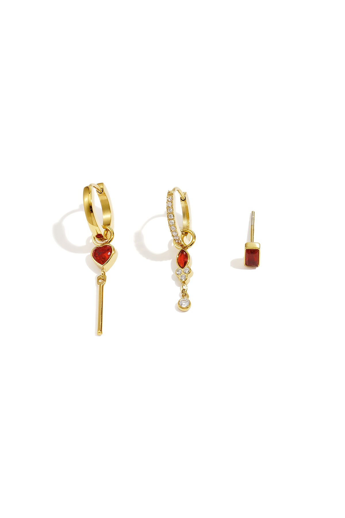 Roestvrijstalen oorbellen setjes Hart Simple Daily Simple serie Dames sieraden