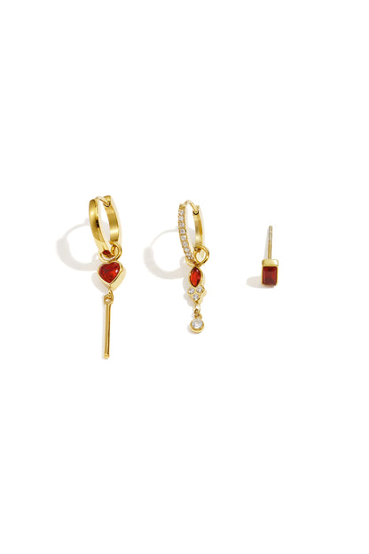 Roestvrijstalen oorbellen setjes Hart Simple Daily Simple serie Dames sieraden