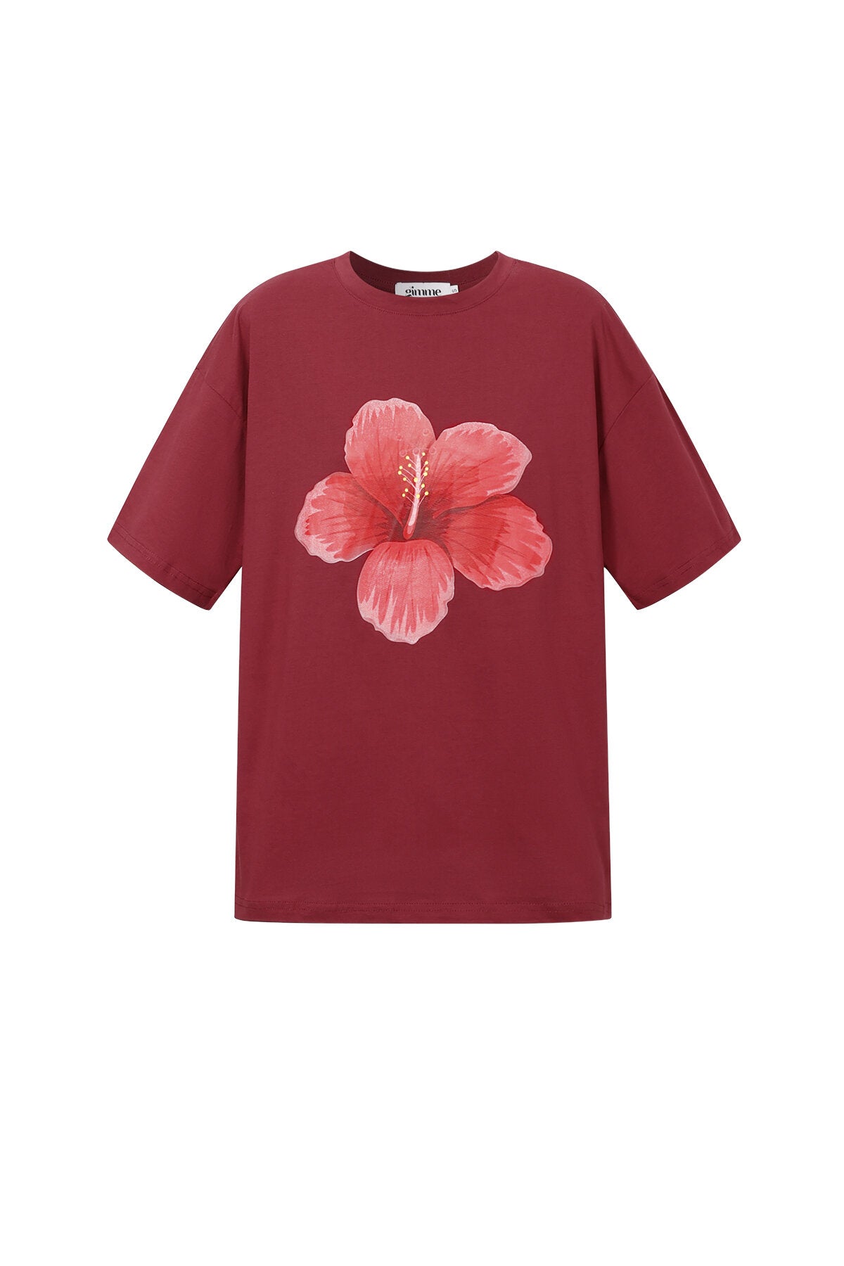 T-shirt met tropische bloemen
