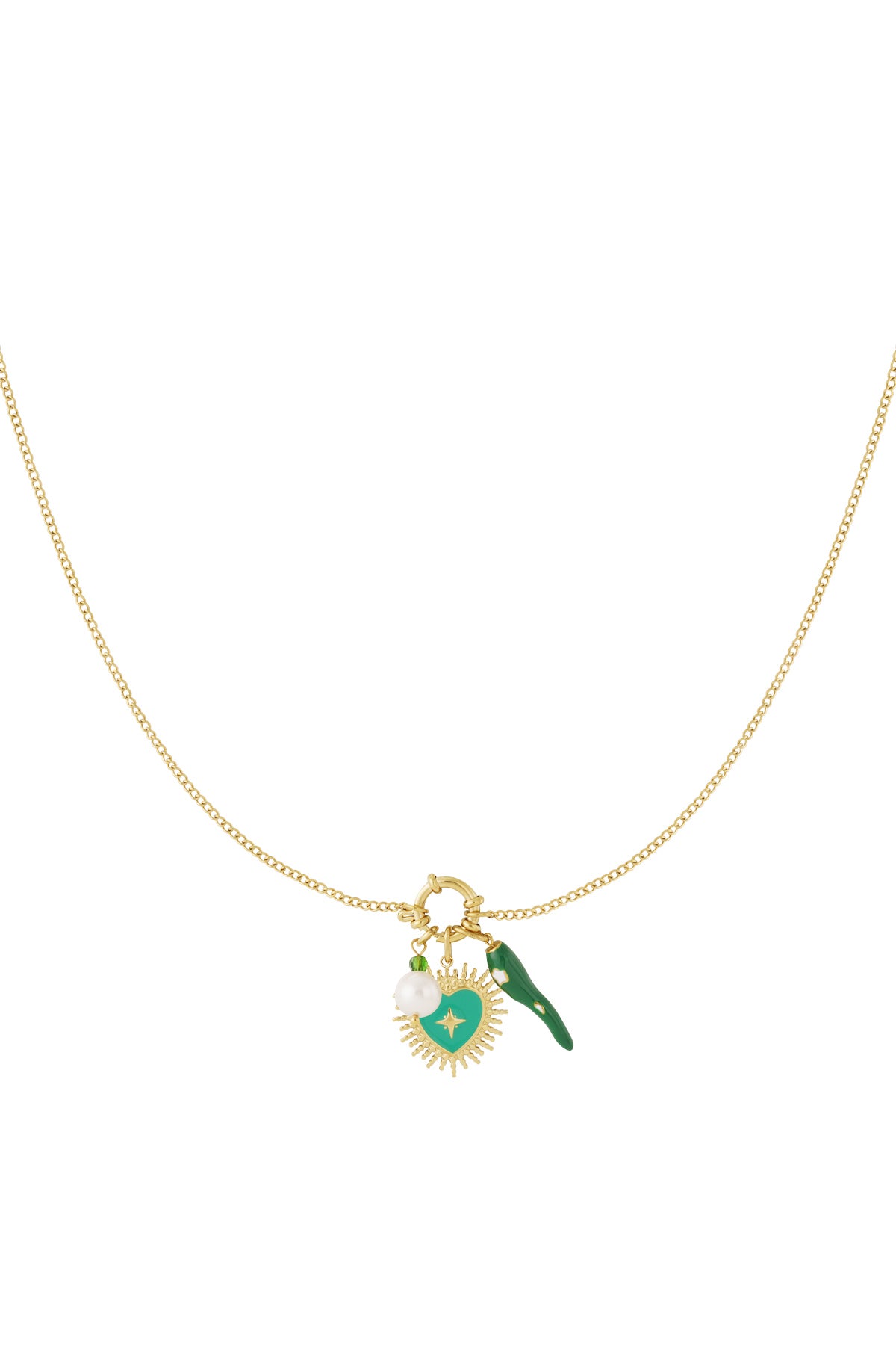 Groene hart DIY ketting