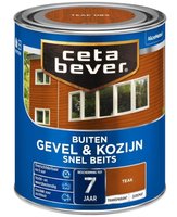 Cetabever - Snelbeits Gevel Hout Transparant - Teak - 750 ML