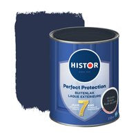Histor Perfect Protection Buitenlak - Houtlak - Houtverf voor Buiten - Hoogglans Verf voor Hout - Buitenverf - Gelders Blauw - 0.75 L