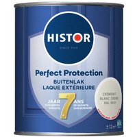 Histor Perfect Protection Buitenlak - Houtlak - Houtverf voor Buiten - Hoogglans Verf voor Hout - Buitenverf - Cremewit RAL 9001 - 0.75 L