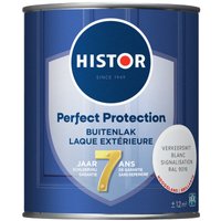 Histor Perfect Protection Buitenlak - Houtlak - Houtverf voor Buiten - Hoogglans Verf voor Hout - Buitenverf - Verkeerswit RAL 9016 - 0.75 L